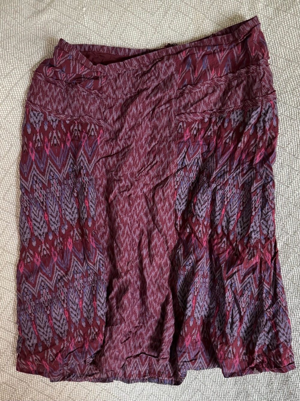 Prana Burgundy A-Line Skirt